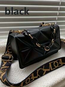 1set High Fashion Embossed Crossbody Bag, Flap Shoulder Bag, Women Casual Handbag & Wallet