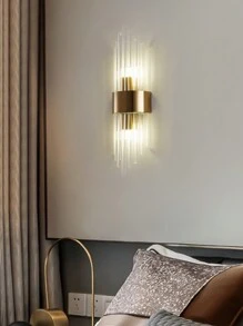 1PC Black Crystal Stainless Steel Indoor Wall Sconce For Living Room, Bedroom, Hallway, Stairwell And Other Home Decorations, LED Modern Outdoor Wall Sconce.