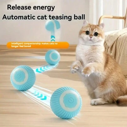 Smart Cat Ball Toy: Intelligent Rolling Cat Toy, Provides Hours Of Interactive Fun! Essential Gadget For Cat Parents, Battery Capacity: 150mAh