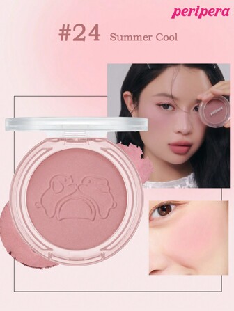  K-Beauty Peripera Monochrome Powder Blush Palette, Matte Powder Cheek Blush, Fine Powder Blush, Non StucK Powder, Long Lasting Makeup, All-In-One Makeup Palette, Nude Makeup, Facial Beauty Cosmetic Makeup, K-Beauty, Korean Makeup, 4.1g