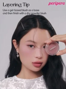 K-Beauty Peripera 单色腮红盘，哑光粉状腮红，质地细腻，不结块，持久显色，多用途彩妆盘，裸妆，面部彩妆，韩国化妆品，4.1克 - #24 Summer Cool - 查看 4