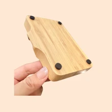 1 khay đựng xà phòng tre, khay đựng xà phòng bằng gỗ cho phòng tắm, khách sạn, trang trí nhà cửa, làm khô mặt bàn, khay tắm - Màu Khaki - Xem 6