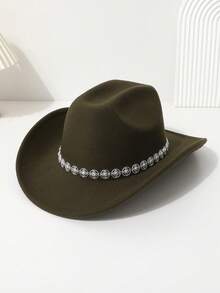 1 chiếc mũ cao bồi miền Tây trơn màu dành cho nữ, mũ mini tròn rỗng hình kim cương 3D cao cấp thích hợp cho tiệc tùng, lễ hội, cuộc sống hàng ngày - Nhiều màu - Xem 11