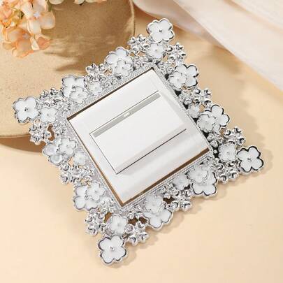 1 pieza Cubierta protectora de interruptor con flor de ciruelo de estilo europeo creativo y de lujo, utilizada para decoración del hogar, decoración de enchufes de oficina, y también puede ser un regalo para amigos, pegatinas, vinilos decorativos para el hogar, artículos de decoración de primavera para refrescar tu hogar, pegatinas de decoración de ramas