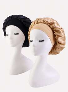 2 piezas de Redecillas de seda elásticas con borde ancho y multicolor para mujeres, redes de satén - Multicolor - Ver 3