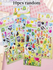 10pcs 3D Stickers, Puffy 3D Stickers For Boys, Girls, Teachers, Rewards, Crafts, Scrapbooking, Bullet Journals, Includes Animals, Numbers, Fruits, Fishes, Dinosaurs, Cars - Multicolor - View 15
