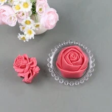 玫瑰花蕾 DIY 手工香氛石膏多功能硅胶模具 - 白色 - 查看 3