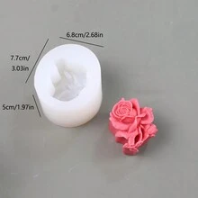 玫瑰花蕾 DIY 手工香氛石膏多功能硅胶模具 - 白色 - 查看 5