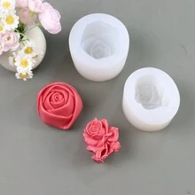 玫瑰花蕾 DIY 手工香氛石膏多功能硅胶模具 - 白色 - 查看 2