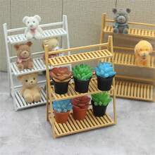 1 cái Giá để hoa mini, Đồ nội thất trang trí nhà nhỏ Giá để giày mini, Mô hình cảnh xây dựng Trang trí cho giá để hoa ban công, Đồ trang trí trong nhà, Đồ nội thất trang trí nhà, Đồ nội thất chơi giả vờ - Nhiều màu - Xem 4