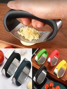 1PC 压蒜器，不锈钢压蒜器手动环形大蒜厨房多功能家用压蒜器挤蒜器碎蒜工具 - 多顏色多件套 - 查看 11