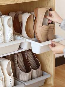 1 Chiếc Giá Để Giày Phòng Khách Đơn Giản Đa Năng Màu Ngẫu Nhiên, Giá Để Giày Dọc, Hộp Đựng Chống Bụi, Hộp Đựng Giày Gia Dụng, Giá Để Đồ Phòng Ngủ Tối Giản, Tủ Giày, Hộp Đựng Giày Nhựa Ký Túc Xá Phân Loại Cỡ Lớn - Nhiều màu - Xem 6