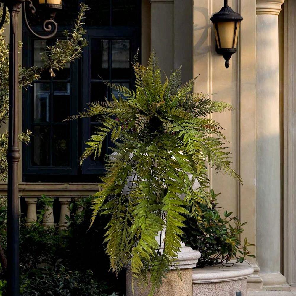 Large Artificial Plants Large Wall Hanging Fern Leaves Vines Boston