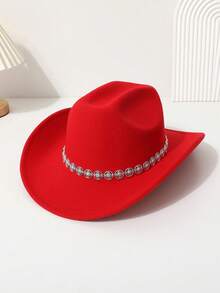 1 chiếc mũ cao bồi miền Tây trơn màu dành cho nữ, mũ mini tròn rỗng hình kim cương 3D cao cấp thích hợp cho tiệc tùng, lễ hội, cuộc sống hàng ngày - Nhiều màu - Xem 21