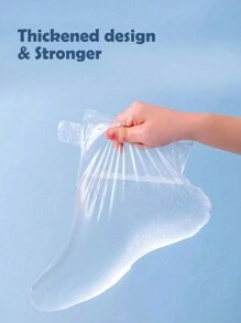 200 个/包一次性足部/手部面膜套，塑料透明足浴浸泡鞋套，足部/手部护理 - 無色 - 查看 7