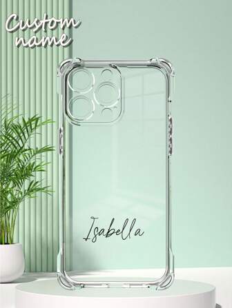 Funda de teléfono personalizada de Apple, compatible con iPhone 15/14 Plus/13 Pro/12 Pro Max/11, transparente, resistente a caídas, arañazos y huellas dactilares, con funda protectora suave de TPU, ideal para personalizar con nombres, lemas, regalos personales, de pareja, familiares o de amigos, para cumpleaños, aniversarios. Regalos únicos y personalizados ideales para él, ella, novio, novia, familia, amigos, abuelos, amantes de las mascotas para aniversarios, cumpleaños, graduación, bodas, baile de graduación, Día de la Madre, Día del Padre