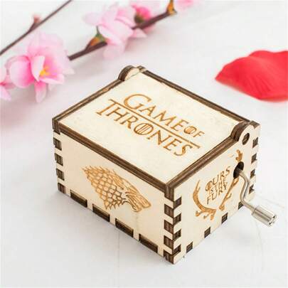 Caja de música de madera vintage con grabado láser accionada a mano, regalo para cumpleaños/Navidad/aniversario/boda/Día de San Valentín/Año Nuevo, decoración de escritorio para sala de estar, oficina y hogar