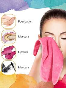 1 Stück/4 Stücke Make-up Entferner Tuch, wiederverwendbares Gesichtsreinigungstuch, weiches Mikrofaser-Entfernungstuch für Gesicht, Augen, Lippen Make-up Entfernung