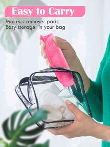 1 Stück/4 Stücke Make-up Entferner Tuch, wiederverwendbares Gesichtsreinigungstuch, weiches Mikrofaser-Entfernungstuch für Gesicht, Augen, Lippen Make-up Entfernung