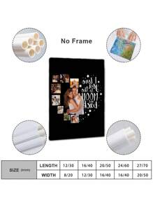 1Pc Personalized Photos To Canvas Print - Canvas Prints With Your Photos On Custom Wall Art For Bedroom, Living Room, Wedding, Baby, Pet, Family, Love, Couple, Friend, Picture, Photo, Framed Wall Art Gifts Birthday Graduation