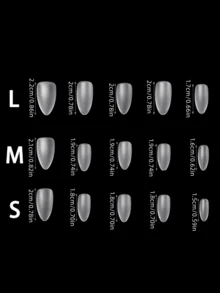 10pcs Handmade Short Almond-Shaped False Nails, White French Fake Nails, Pearl Design Shiny Press-On Nails, DIY Nail Art Supplies, Full Cover Nail Tips For Women, Girls, Party, Holiday, Reusable For Daily Office Wear - White - View 9