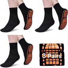Klebrige Rutschfeste Socken Für Männer Mit 3 Paaren, Für Fliesen-, Holzböden, Workout, Yoga, Pilates, Krankenhaus, Rutschfeste Hausssocken