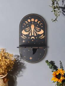 1 cái Giá nến bằng gỗ trang trí tường, Giá trưng bày pha lê hình động vật sáng tạo, Đồ thủ công bằng gỗ tự làm treo tường, Thích hợp để trang trí tường Halloween, Trang trí nhà cửa - Nhiều màu - Xem 4