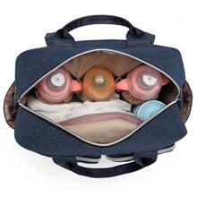 Diaper Bag With Insulated Pockets Lightweight Travel Nappy Tote Convertible Messenger For Mom And Dad Baby Changing Weekender Navy Blue - Navy Blue - View 9