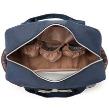Diaper Bag With Insulated Pockets Lightweight Travel Nappy Tote Convertible Messenger For Mom And Dad Baby Changing Weekender Navy Blue - Navy Blue - View 10
