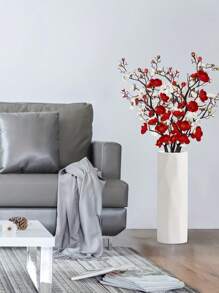 6 pièces/set Branches artificielles de fleurs de prunier, tiges de fleurs hautes pour le DIY et la décoration du Nouvel An, arrangement de vase central, décoration de maison pour le printemps et l'hiver, décoration de chambre esthétique, Saint-Valentin, cadeau