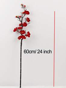6 pièces/set Branches artificielles de fleurs de prunier, tiges de fleurs hautes pour le DIY et la décoration du Nouvel An, arrangement de vase central, décoration de maison pour le printemps et l'hiver, décoration de chambre esthétique, Saint-Valentin, cadeau