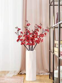 6 pièces/set Branches artificielles de fleurs de prunier, tiges de fleurs hautes pour le DIY et la décoration du Nouvel An, arrangement de vase central, décoration de maison pour le printemps et l'hiver, décoration de chambre esthétique, Saint-Valentin, cadeau