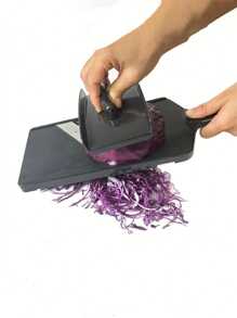 1 Set, Mandoline Food Slicer For Kitchen, Julienne Vegetables Shredders, Cabbage Slicer, Cabbage Shredders For Red Onions, Vegetable Slicer With Cleaning Brush And Hand Guard, Vegetable Cutter, Potato Slicers, Kitchen Stuffs, Kitchen Gadgets