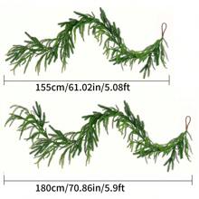 5/5,9 Fuß künstlicher Norfolk Pine Kranz, realistischer grüner Weinstock, Grünpflanze, geeignet für Thanksgiving, Restaurant, Kamin, Küche, Hochzeit, Raumdekoration, Feiertage, Heimdekoration, Indoor Outdoor, Neujahrsschmuck, Tischdekoration, Gestecke, künstliche Blumen, Plastikblumen