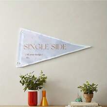 Custom Pennant Flag, Pnennant Banner, Triangle Flag, Boat Pennant Flag, Boat Flag, Custom Mini Pennant, Multi Purpose Hanging Sign, Indoor Outdoor Flag, Polyester Single/ Double Sided - White Shaft Cover (2 Grommets) - View 4
