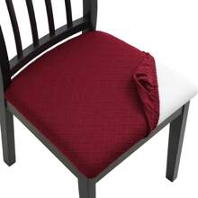 1pc Waterproof Dining Chair Cover, Stretch Jacquard Removable And Washable Chair Protector Cover, Suitable For Kitchen, Hotel, Restaurant Home Decor