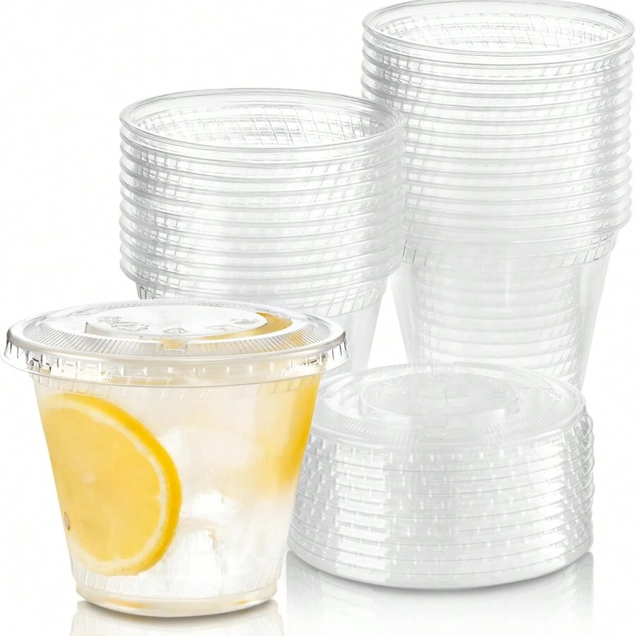 Set Di 6 Barattoli Ermetici In Plastica Trasparente Da 12 Once, Con Coperchi Neri, PET Senza BPA Per Conservare Pasta, Cereali E Snack - Foto 5