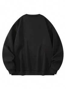 Pulover casual îngroșat imprimat cu litere de modă pentru femei, hanorac cu mânecă lungă, cu o formă lejeră, pentru purtarea zilnică și naveta