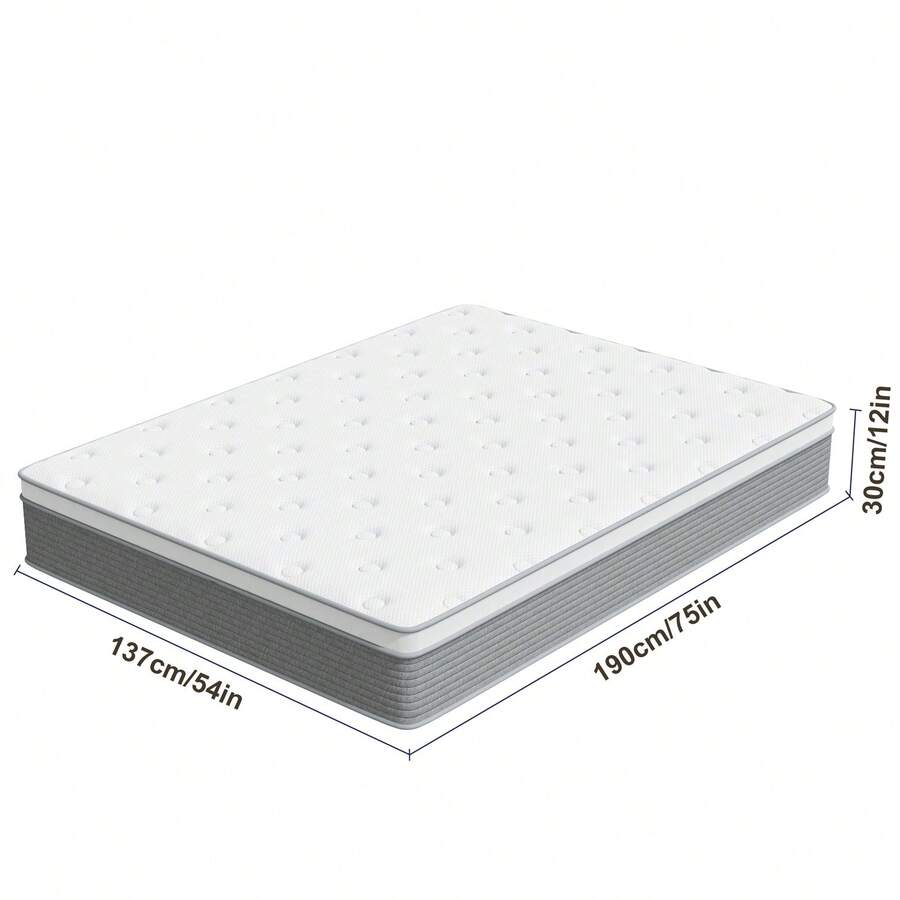 Full Mattress, 12 Inch Full Size Mattress Hybrid Design Memory Foam