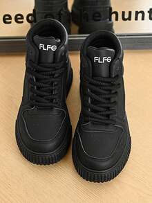 Giày trượt đế dày cho nữ Giày trắng thời trang mới đa năng Giày cao gót nữ Giày thể thao phong cách đường phố Giày khiêu vũ Giày thể thao thường ngày cỡ lớn Giày thể thao đế tròn đế bằng Chống trượt Khử mùi Thoáng khí Giày bốt da cổ cao dành cho nữ - màu đen - Xem 6