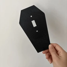Gothic Coffin Lamp Switch & Power Outlet Cover - Halloween Decor Wall Plate, No Battery Required, Easy Installation