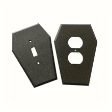 Gothic Coffin Lamp Switch & Power Outlet Cover - Halloween Decor Wall Plate, No Battery Required, Easy Installation