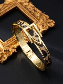 1 peça Pulseira de relógio personalizada com estampa de leopardo exagerada para passarela, estilo punk selvagem e boate, versátil, presente para melhor amiga feminina