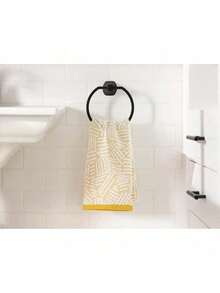 Matte Black Bathroom Set: 18" Towel Bar, Towel Ring & Toilet Paper Holder Set - 黑色 - 查看 3