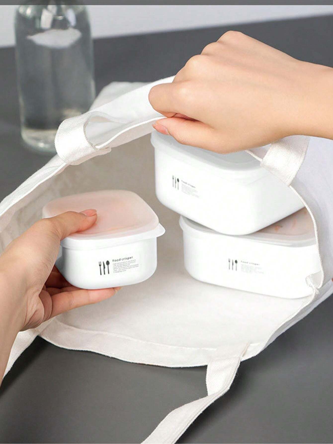 1pc Food Storage Container With Lid, Microwave Safe, Refrigerator Air