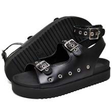 DUBUY 2084FG Women's Papete Sandal - Black - View 5
