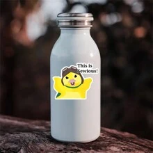 1 pieza, lindo y divertido sticker de 3 pulgadas de vinilo removible y resistente al agua con diseño de ilustración creativa de regalo. ¡Esto es serio! Sticker de pato lindo, sticker divertido, sticker kawaii, calcomanía de humor. - Multicolor - Ver 11