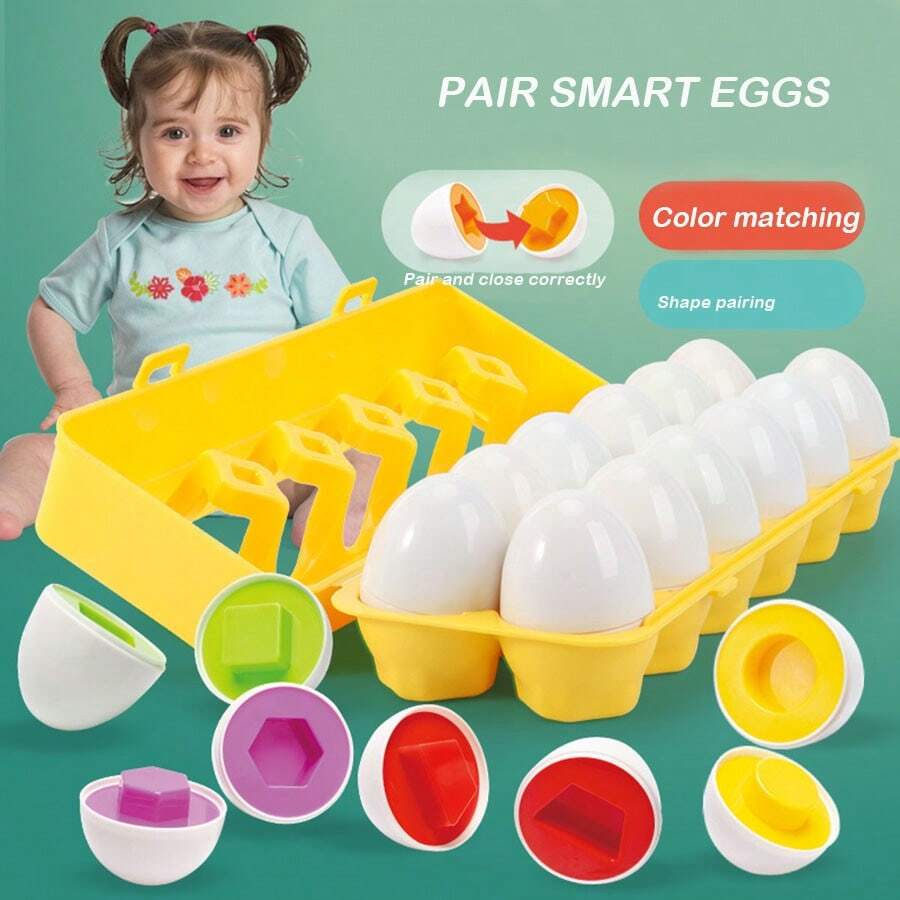 Children's Educational Early Learning Detachable Fake Egg Building
