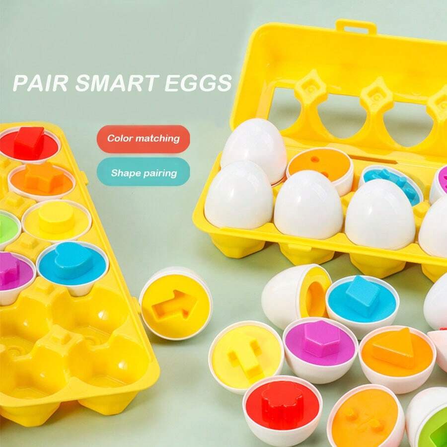 Children's Educational Early Learning Detachable Fake Egg Building