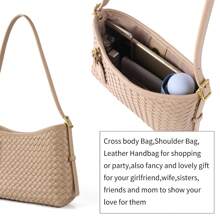 LIKEBAG Neue Mode rein handgewebte Damen Tasche, Damen Handtasche, lässiger Schultertasche, Umhängetasche - Aprikosenfarben - Übersicht 6